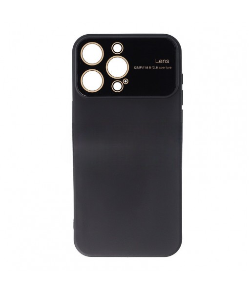 Husa iPhone 15 Pro Max, Cu Interior Micofibra si Protectie Camera, Negru